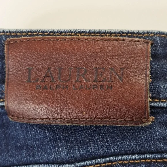 Lauren Ralph Lauren Modern Straight Curvy Blue Jeans Size 4 - Picture 11 of 17